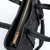 Black Chic Tote with Tassel Detailing