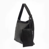 Black Bucket Bag in 100% Bovine Leather