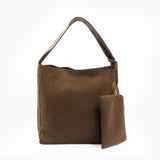 Brown Bucket Bag in 100% Bovine Leather