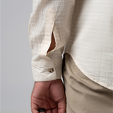 Band Neck Dobby-Shirt