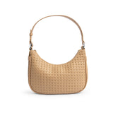 Beige Textured Travel Shoulder Bag