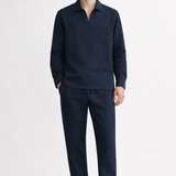 Linen Blend Relaxed Trousers