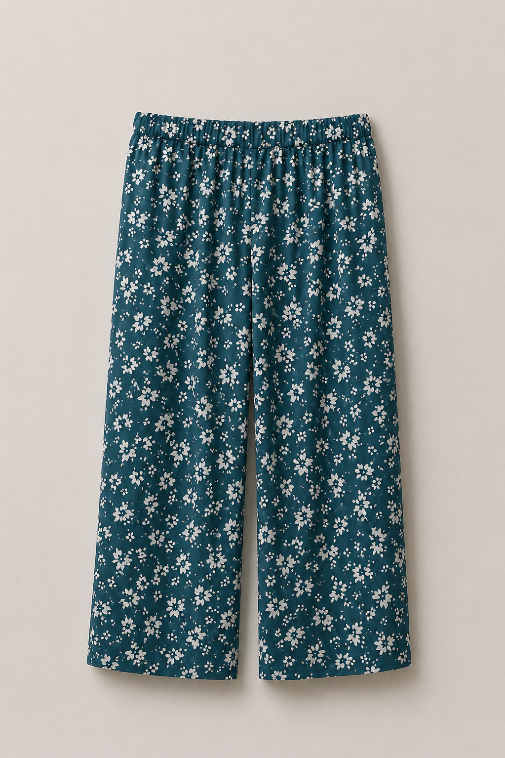 Floral Print Wide Leg Trousers