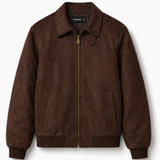 Zipper Suede Jacket