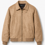 Zipper Suede Jacket