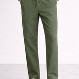 Linen Blend Relaxed Trousers