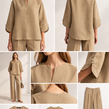 Cotton Linen Relaxed Shirt