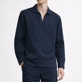 Johnny Collar Cotton Linen Shirt