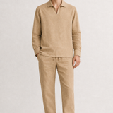 Johnny Collar Linen Shirt 02