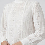Crochet Cotton Embroidered Shirt