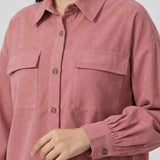 drop-shoulder corduroy shirt