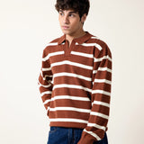 Yarn-dyed Johnny Collar Sweater