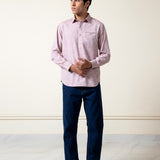 Half Placket Chambray Shirt