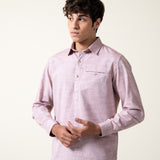 Half Placket Chambray Shirt