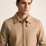 Zipper Suede Jacket