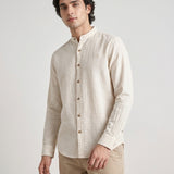 Band Neck Dobby-Shirt