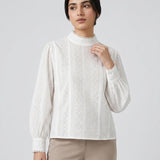 Crochet Cotton Embroidered Shirt