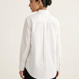 Poplin Cotton Pleated Shirt
