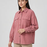 drop-shoulder corduroy shirt