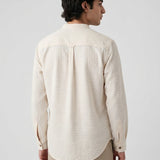 Band Neck Dobby-Shirt